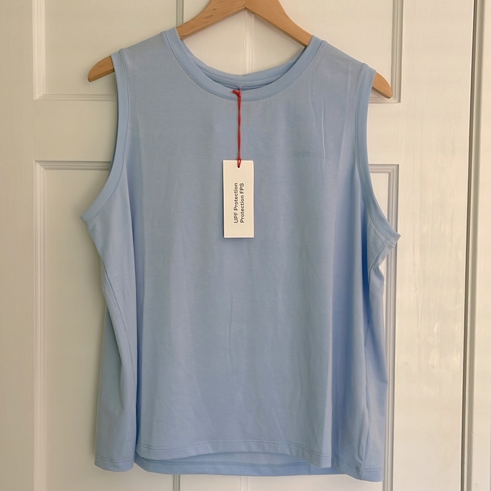 MERRELL Everyday Tank Moisture Wicking UPF 30+ Anti odor Sky Blue XL US 16